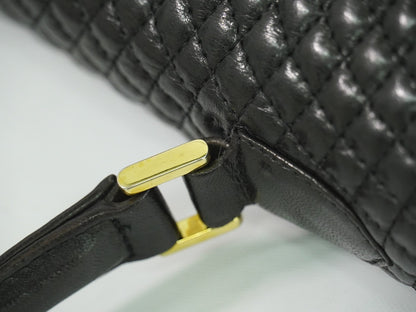 Bally Vintage Handbag Leather, BLACK, LEATHER, Handbag