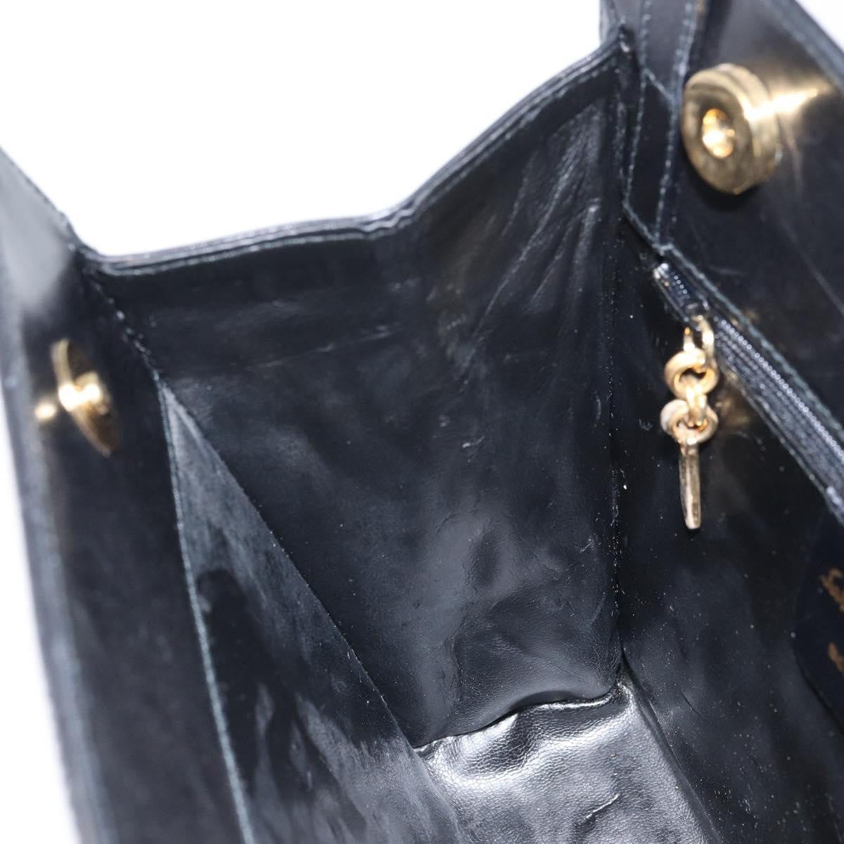 Salvatore Ferragamo Vintage Shoulder Bag Leather, BLACK, LEATHER, Shoulder bag