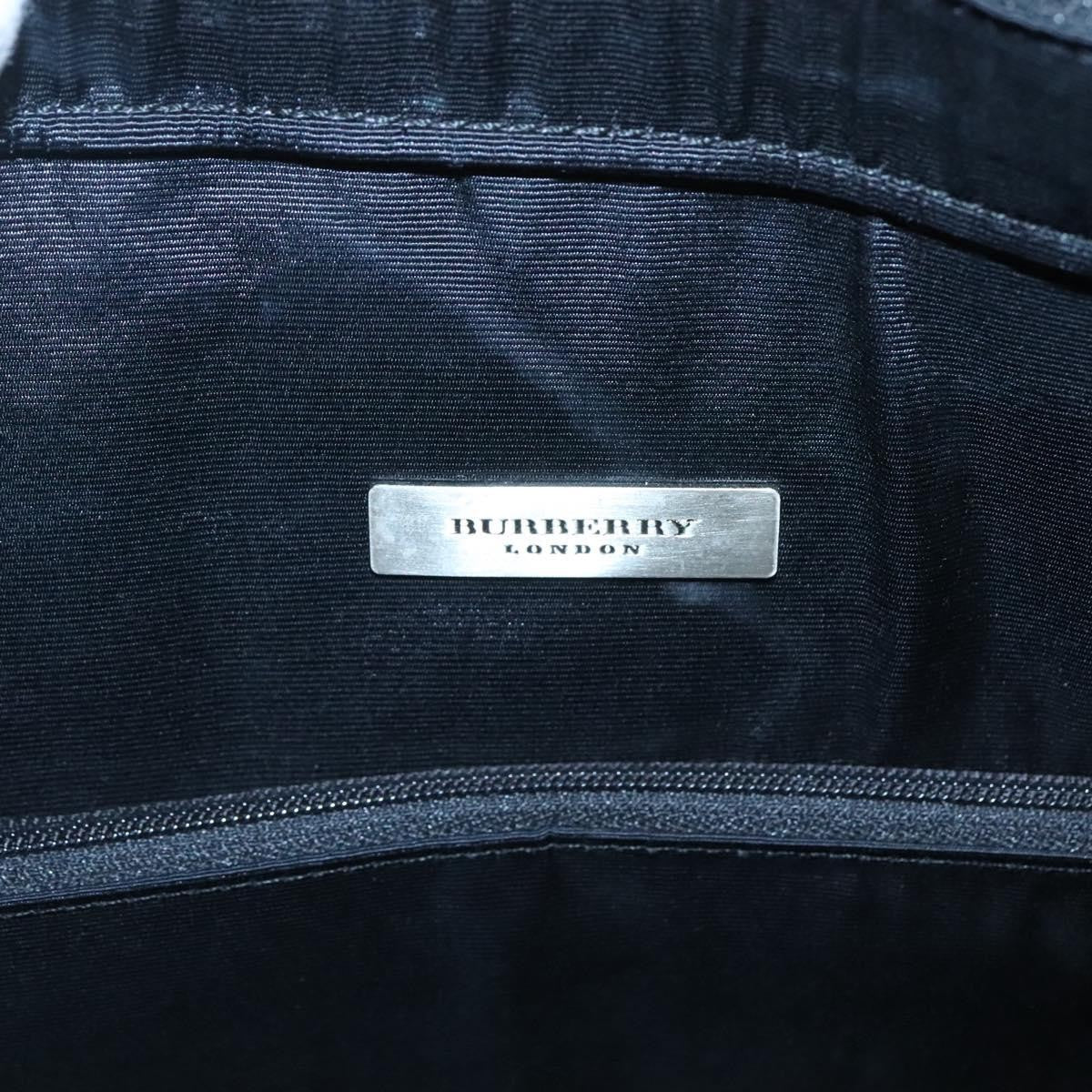 Burberry Nova Check Tote Canvas and Leather, BLACK, LEATHER, Tote bag