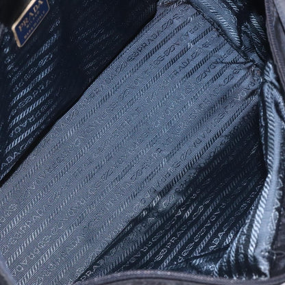 Prada Metal Handles Tote Tessuto, NAVY, NYLON, Tote bag