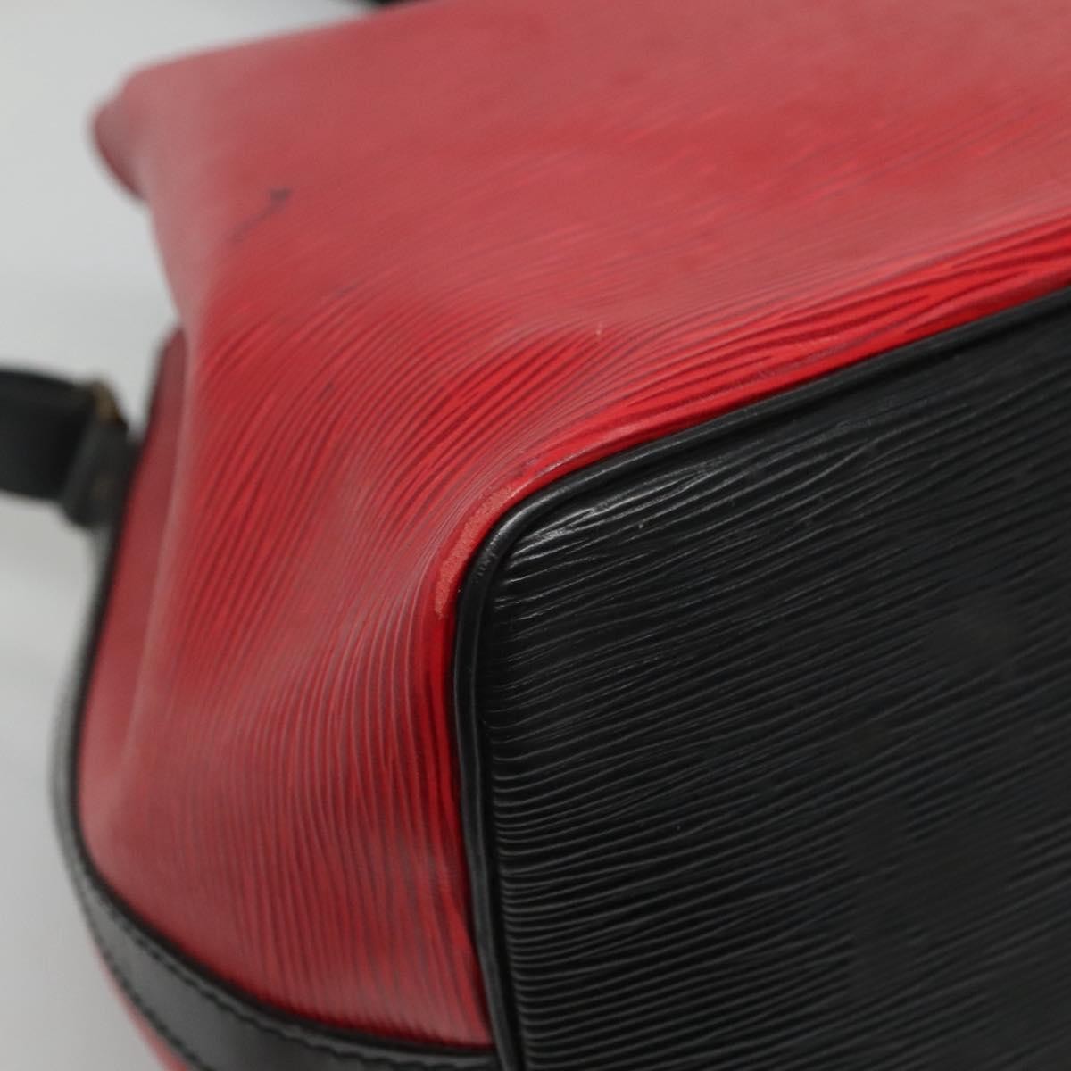 Louis Vuitton Petit Noe Handbag Two Tone Epi Leather, RED, LEATHER, Handbag