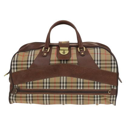 Burberry Nova check boston bag Canvas, BEIGE, CANVAS, Travel bag