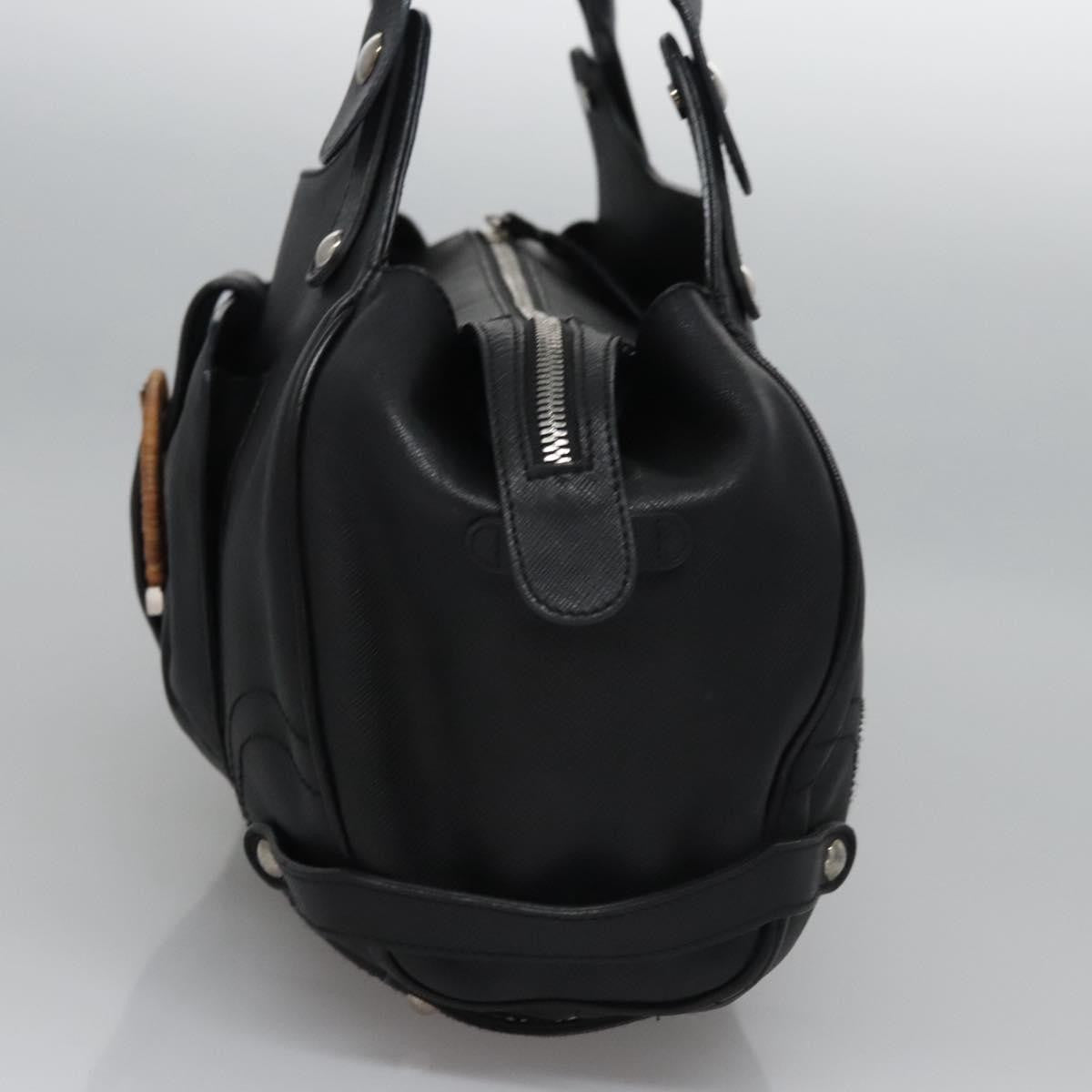 Salvatore Ferragamo Gancini Shoulder Bag Leather, BLACK, LEATHER, Shoulder bag