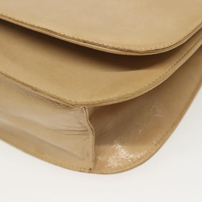 Prada Madras Shoulder Bag Leather, BEIGE, LEATHER, Shoulder bag