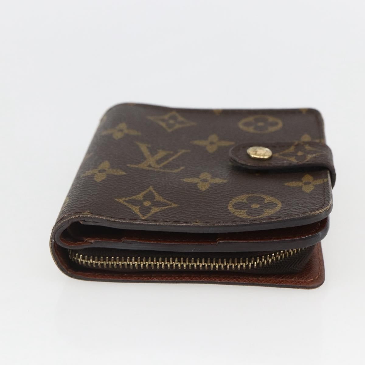 Louis Vuitton Compact Zippe Wallet Monogram Canvas, BROWN, CANVAS, Wallets