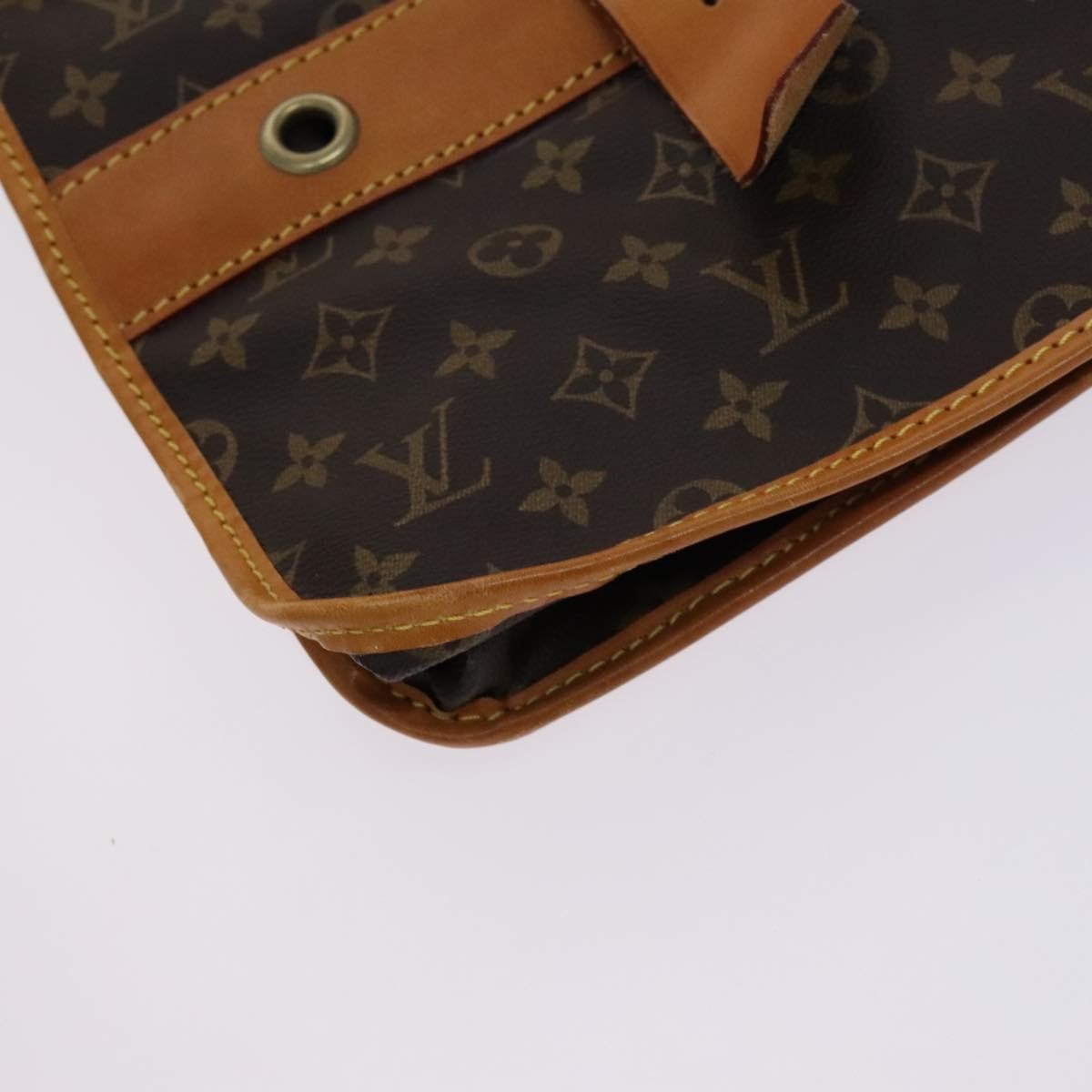 Louis Vuitton Sac Chasse Hunting Bag Monogram Canvas, BROWN, CANVAS, Travel bag