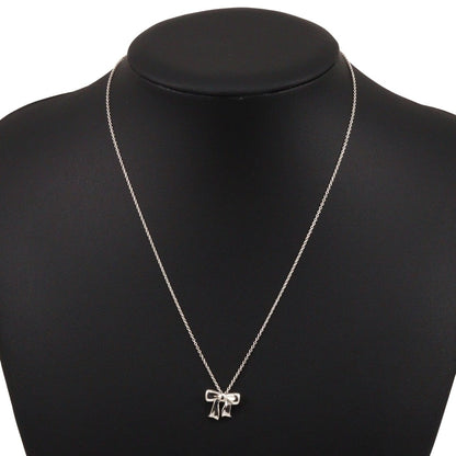 Tiffany & Co. Ribbon Bow Pendant Necklace Silver, SILVER, SILVER, Necklace