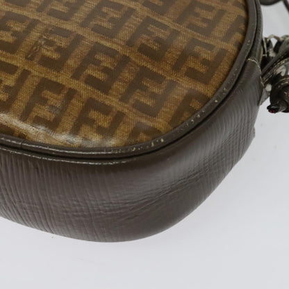 Fendi Vintage Zip Crossbody Bag Zucchino Canvas, BROWN, CANVAS, Clutche & pouche
