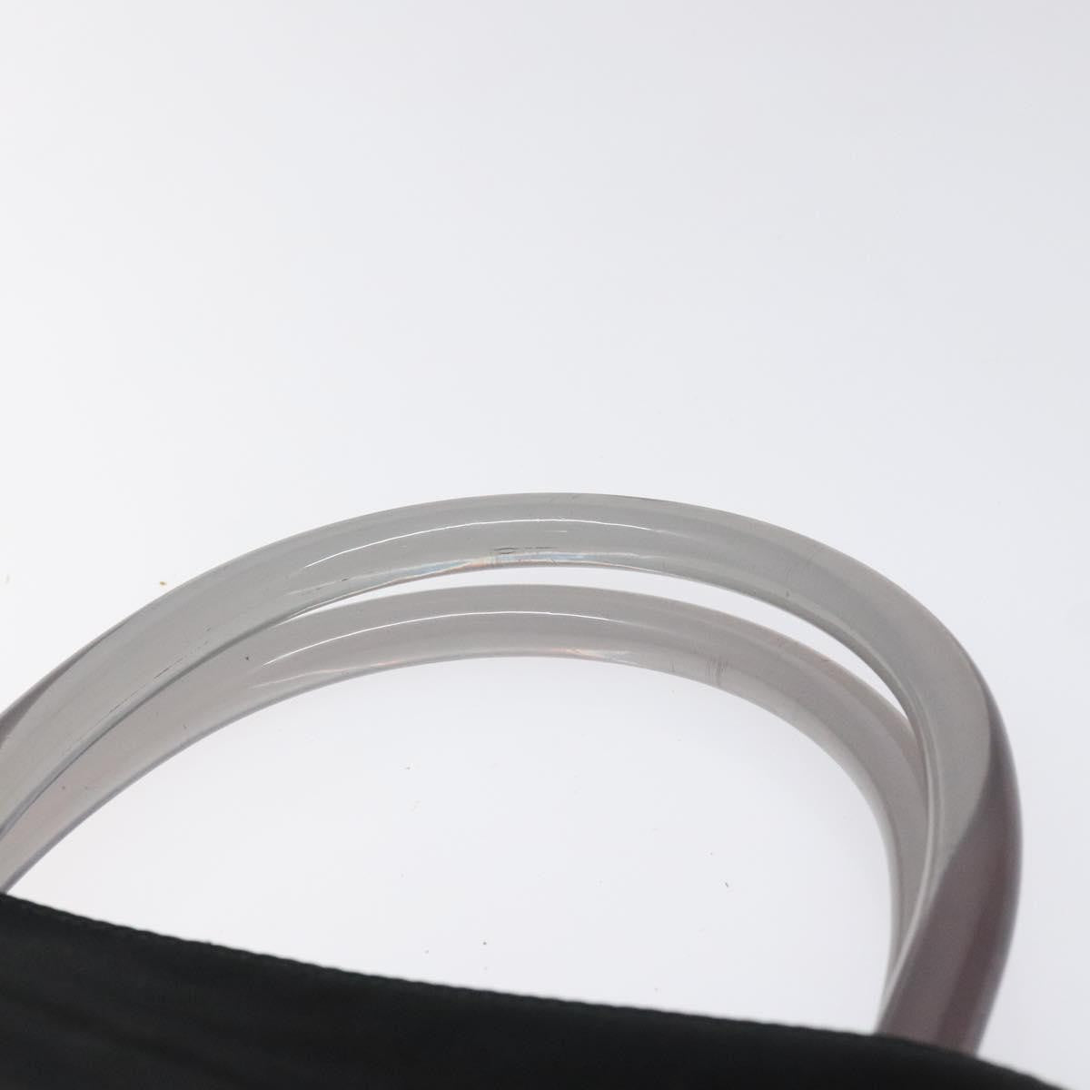 Prada Resin Handle Tote Satin, BLACK, SATIN, Tote bag