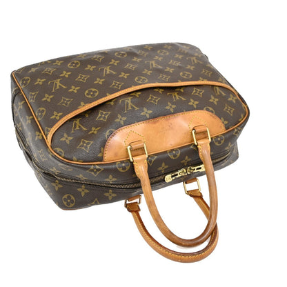 Louis Vuitton Deauville Handbag Monogram Canvas, BROWN, CANVAS, Handbag