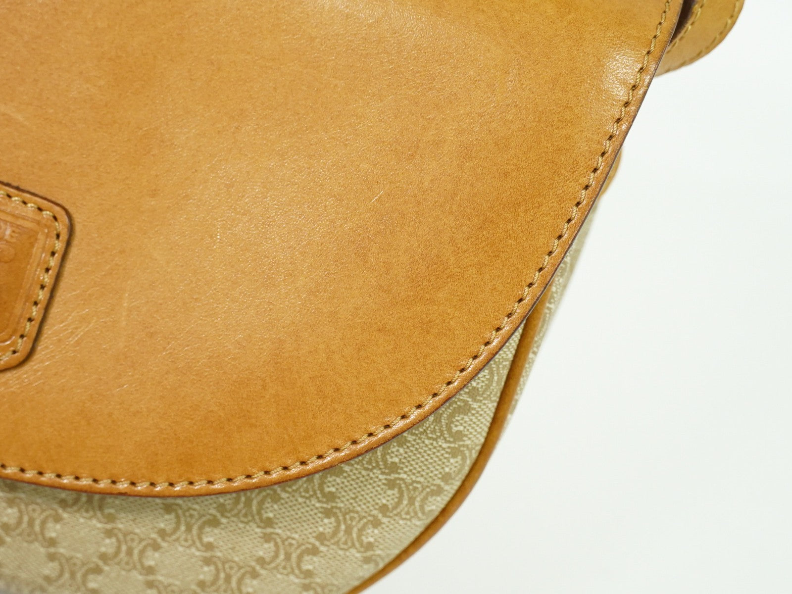 Celine Macadam Shoulder Bag PVC Leather, BEIGE, PVC, Shoulder bag