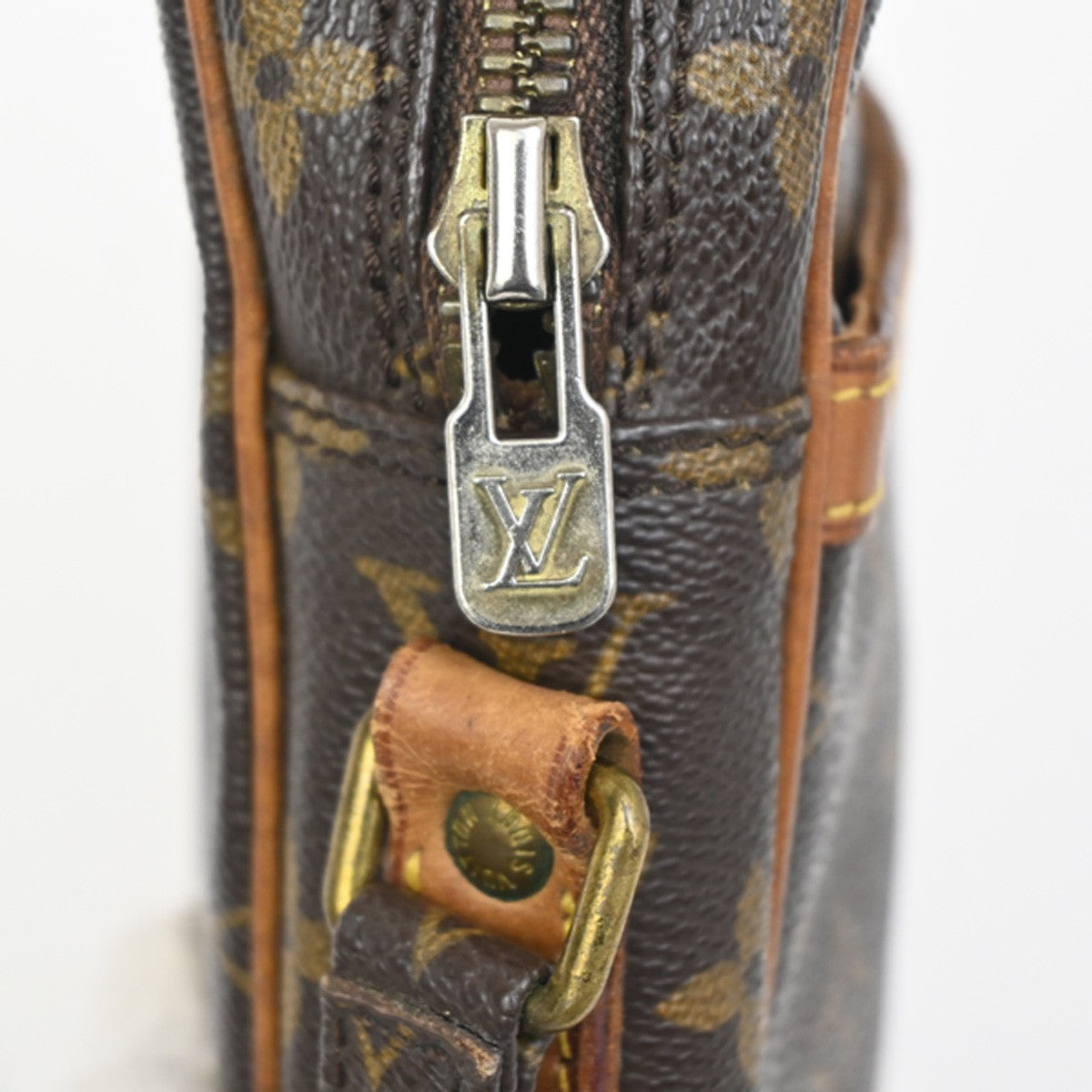 Louis Vuitton Danube Handbag Monogram Canvas, BROWN, LEATHER, Shoulder bag