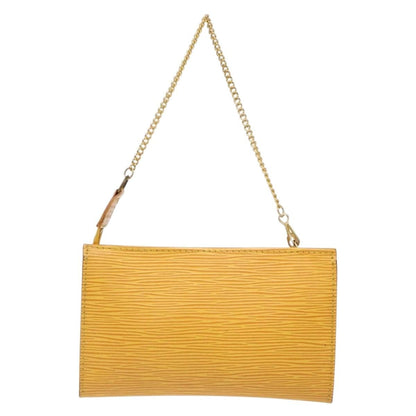 Louis Vuitton Pochette Accessoires Epi Leather, YELLOW, LEATHER, Clutche & pouche
