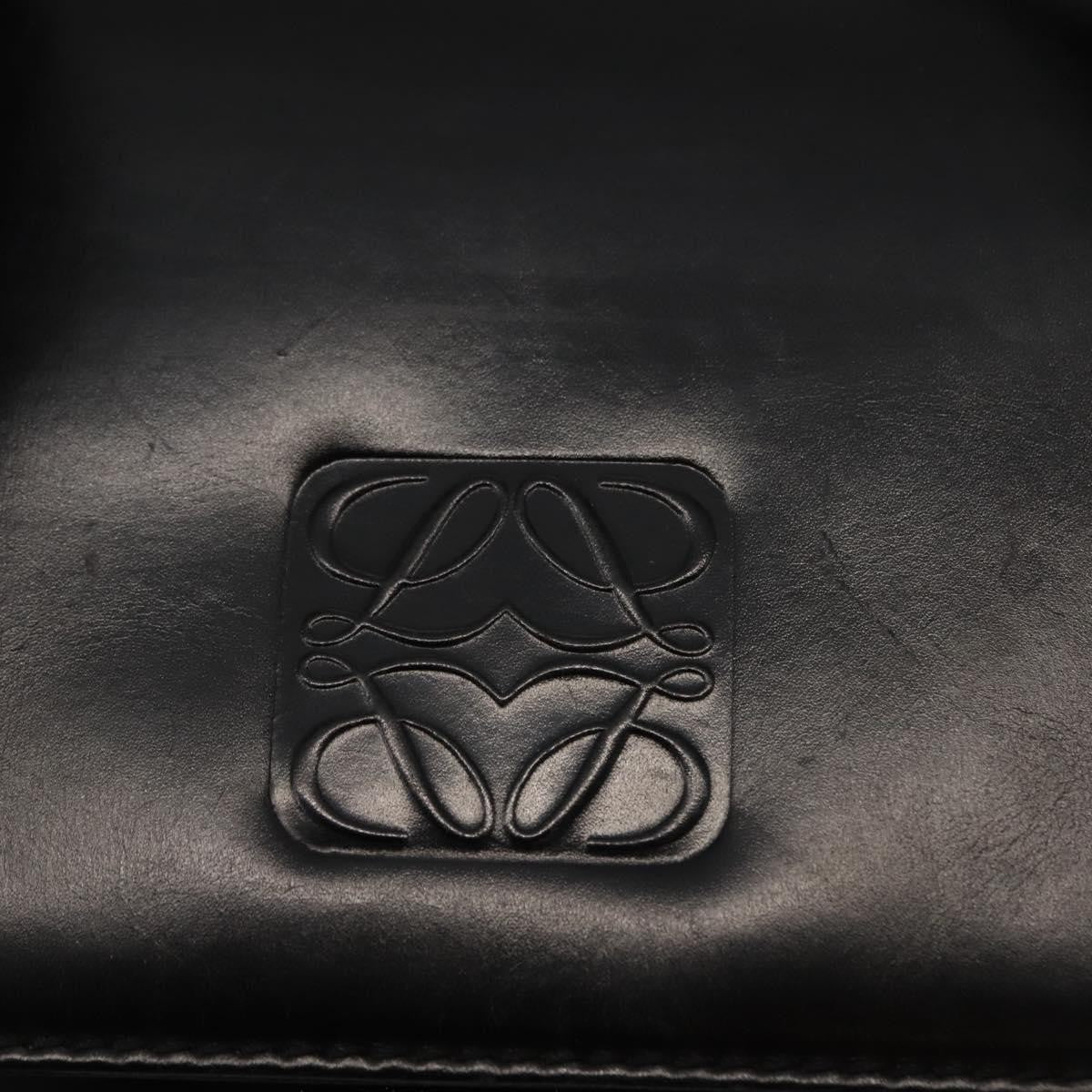 Loewe Anagram handbag Leather, BLACK, LEATHER, Handbag