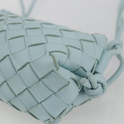 Bottega Veneta Loop Crossbody Bag Intrecciato Nappa, Blue, Leather, Shoulder Bag