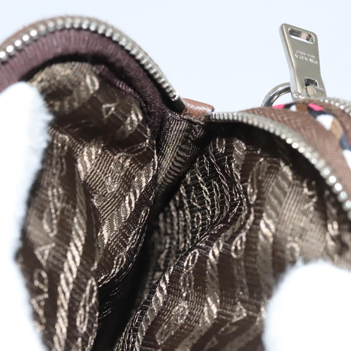 Prada Baguette Shoulder Bag Quilted Tessuto with Leather, BROWN, NYLON, Shoulder bag