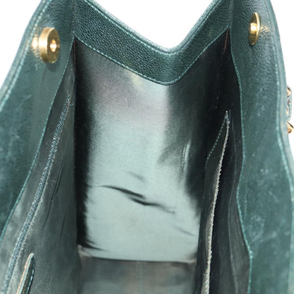 Chanel Vintage CC Lock Pocket Chain Tote Caviar, GREEN, LEATHER, Handbag