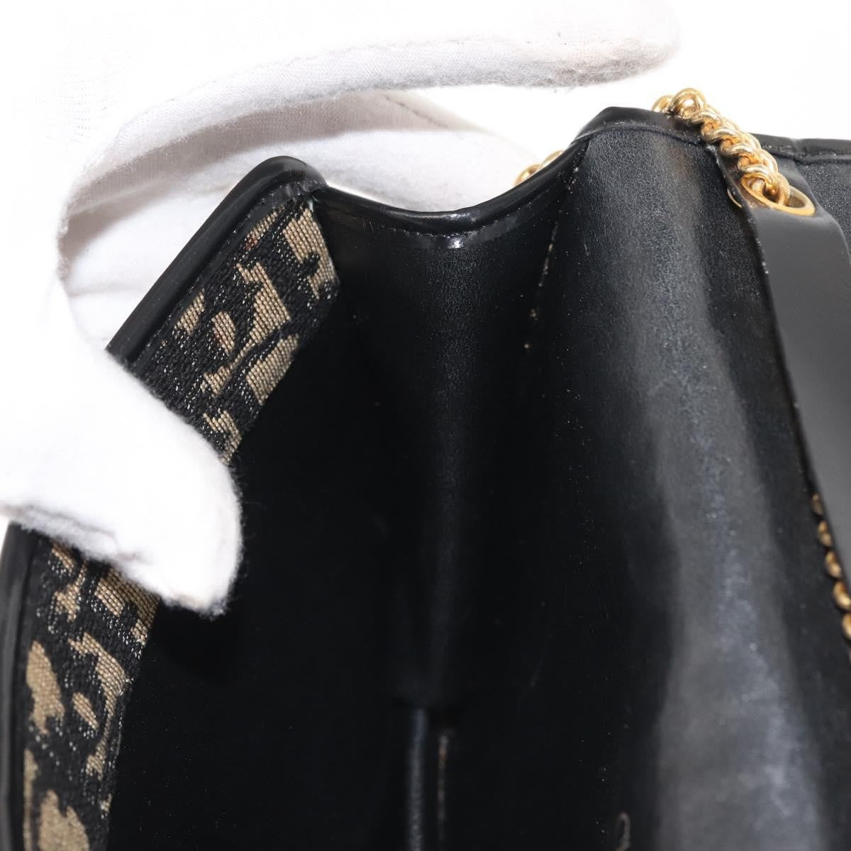 Christian Dior Vintage Trotter Shoulder Bag Canvas, NAVY, CANVAS, Shoulder bag