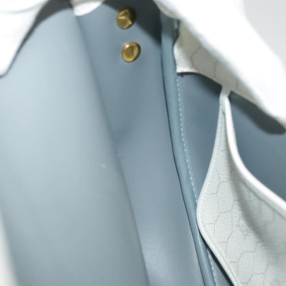 Christian Dior Vintage Honeycomb Shoulder Bag Canvas, WHITE, CANVAS, Shoulder bag