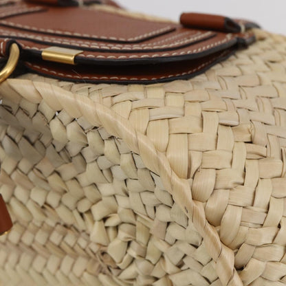 Chloe Marcie Tote RAFFIA, BEIGE, WOOD, Tote bag
