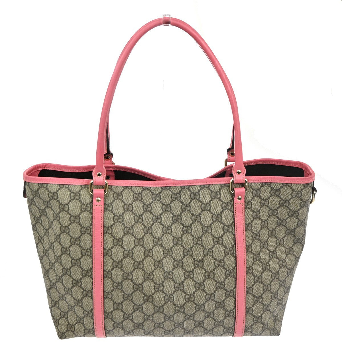 Gucci Joy Tote GG Coated Canvas with Leather, Brown, Leather, Tote Bag