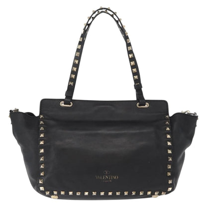 Valentino Garavani Rockstud Tote Soft Leather, BLACK, LEATHER, Tote bag