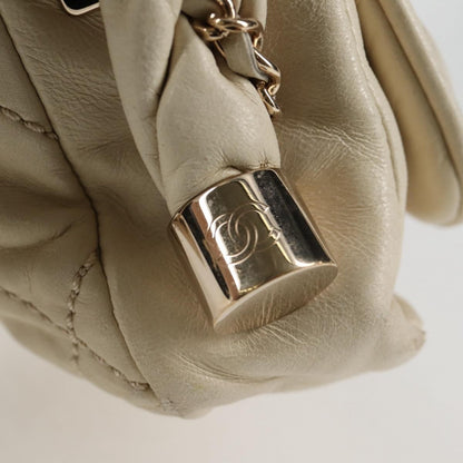 Chanel Lady Braid Flap Bag Quilted Distressed Lambskin, BEIGE, LEATHER, Shoulder bag