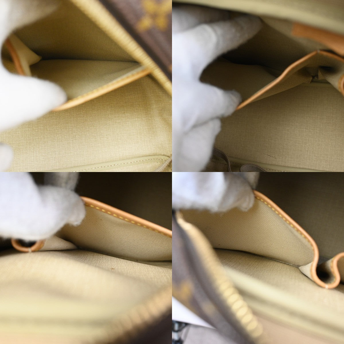 Louis Vuitton Deauville Handbag Monogram Canvas, BROWN, CANVAS, Handbag