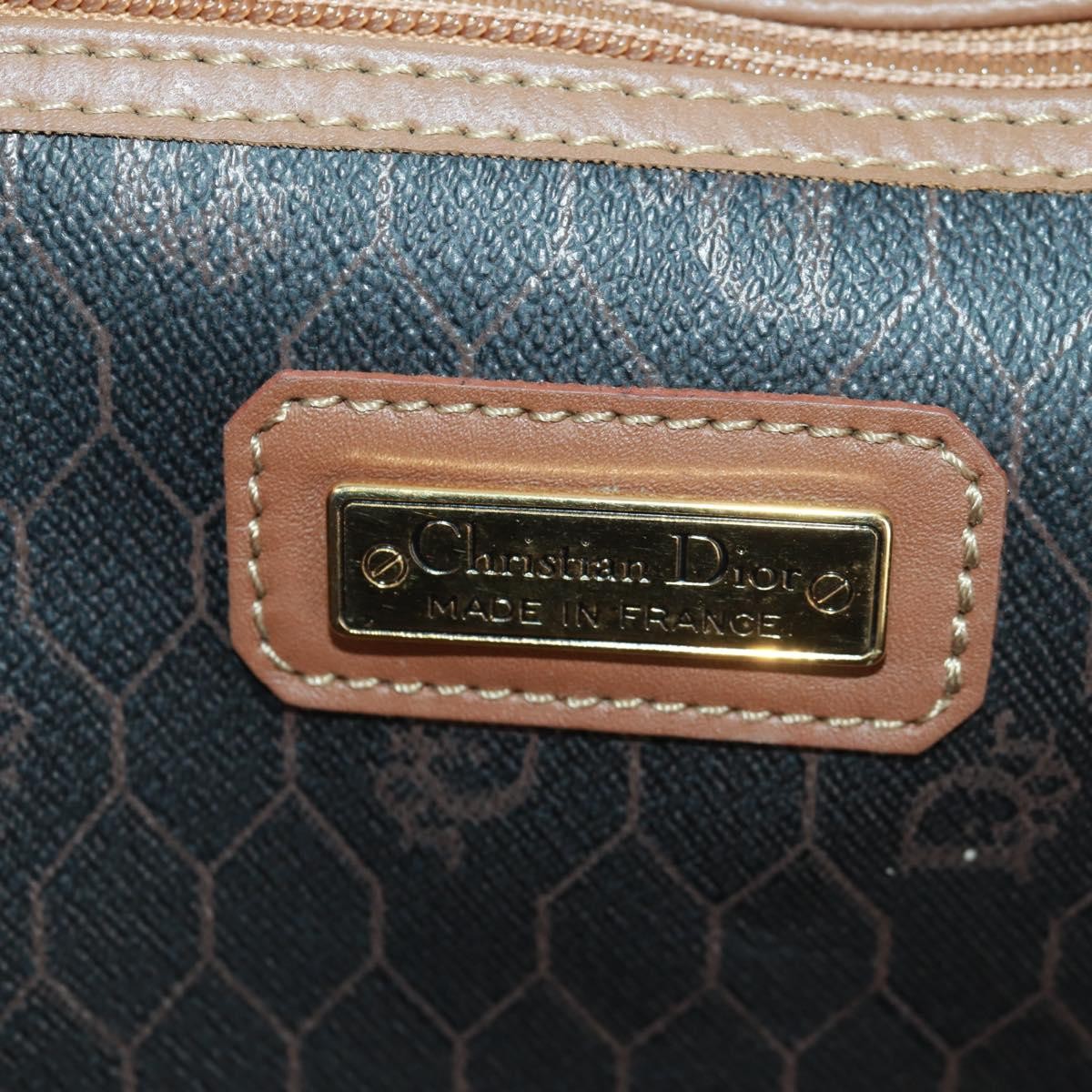 Christian Dior Vintage Honeycomb Boston bag Canvas and Leather, BLACK, CANVAS, Travel bag