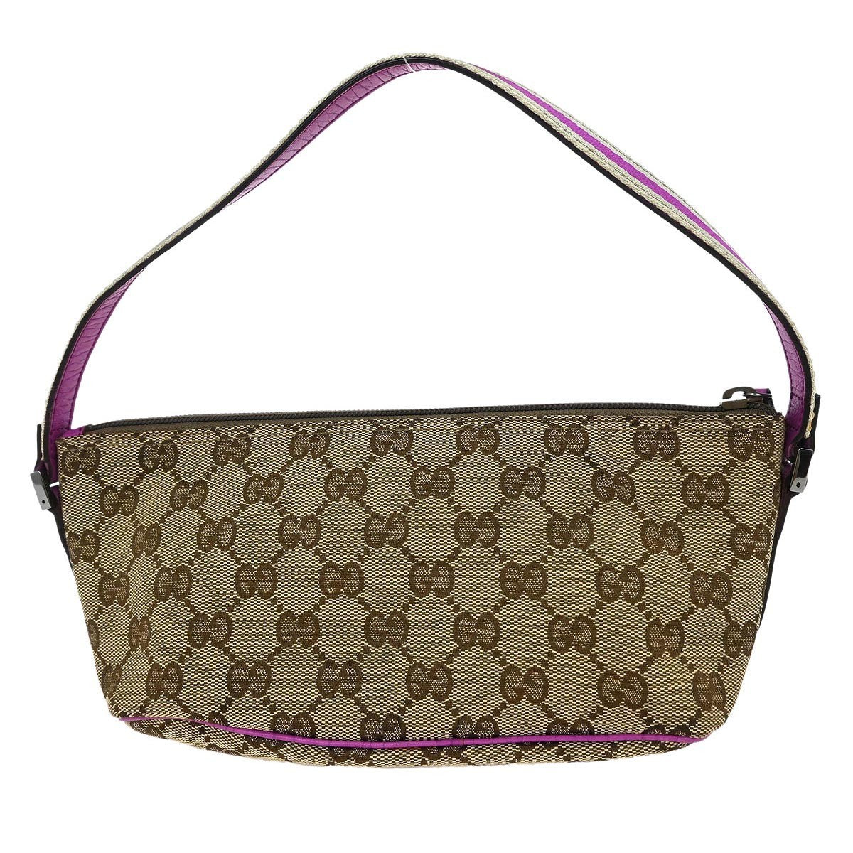 Gucci Vintage Boat Pochette GG Canvas, BROWN, CANVAS, Clutche & pouche