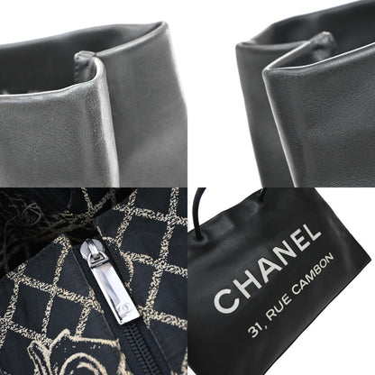 Chanel Essential 31 Rue Cambon Shopping Tote Leather, BLACK, LEATHER, Tote bag