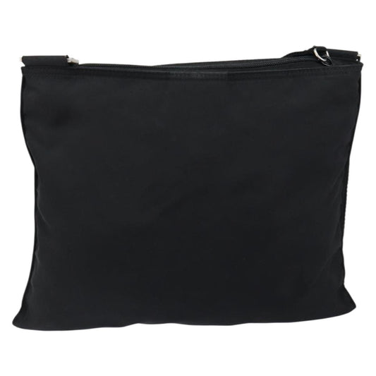 Prada Flat Messenger Bag Tessuto, BLACK, NYLON, Shoulder bag