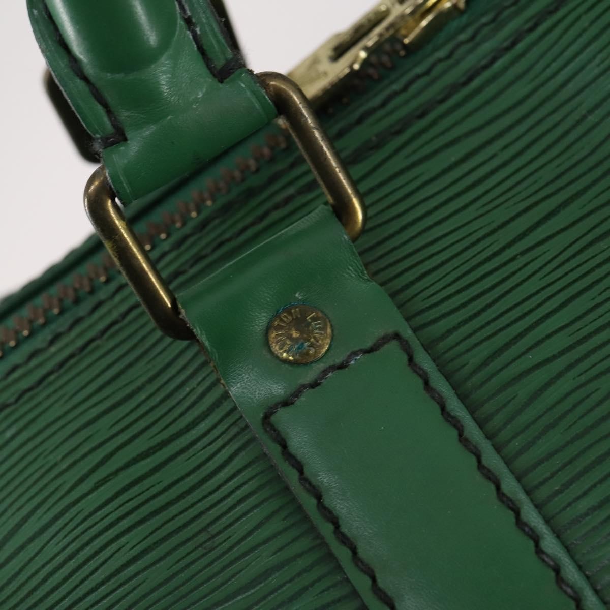 Louis Vuitton Keepall Bag Epi Leather, GREEN, LEATHER, Travel bag
