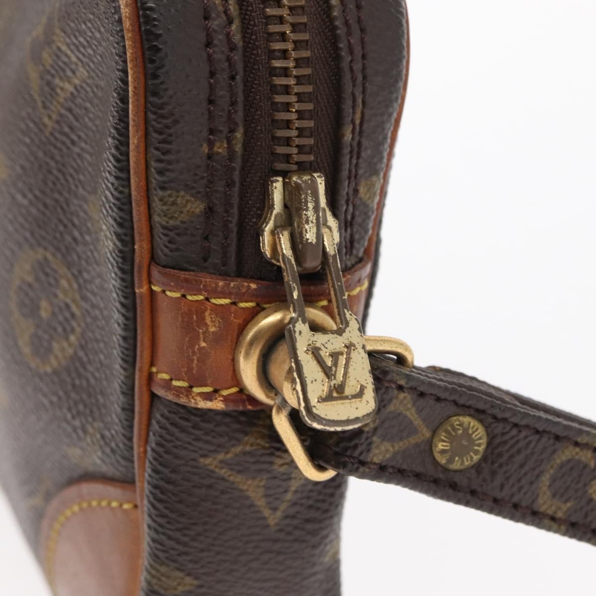 Louis Vuitton Marly Dragonne Clutch Monogram Canvas, BROWN, CANVAS, Clutche & pouche