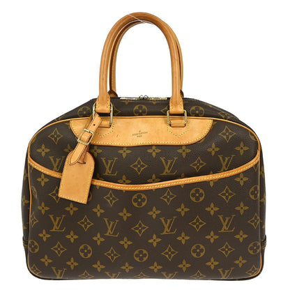 Louis Vuitton Deauville Handbag Monogram Canvas, BROWN, CANVAS, Handbag