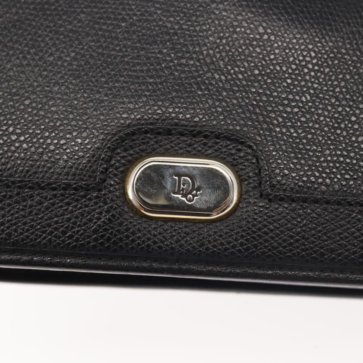 Christian Dior Vintage Full Flap Bag Leather, BLACK, LEATHER, Shoulder bag