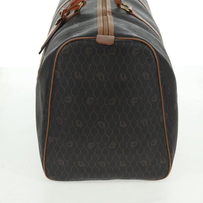 Christian Dior Vintage Honeycomb Boston bag Canvas and Leather, BLACK, CANVAS, Travel bag