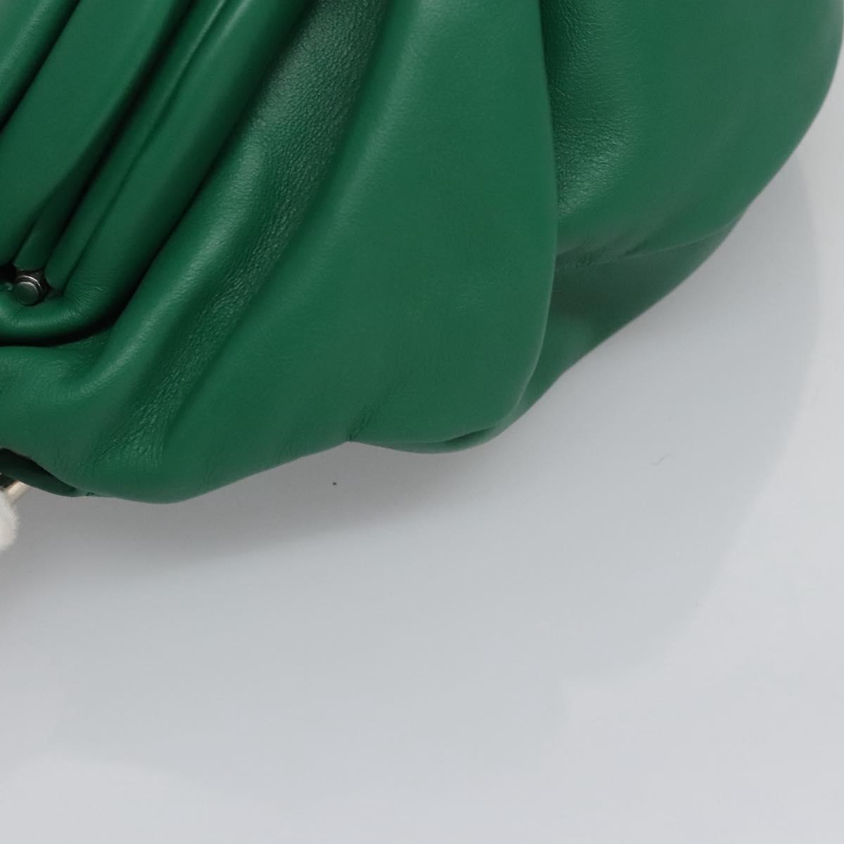 Bottega Veneta The Chain Pouch Leather, GREEN, LEATHER, Clutche & pouche