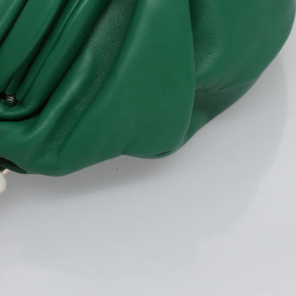 Bottega Veneta The Chain Pouch Leather, GREEN, LEATHER, Clutche & pouche