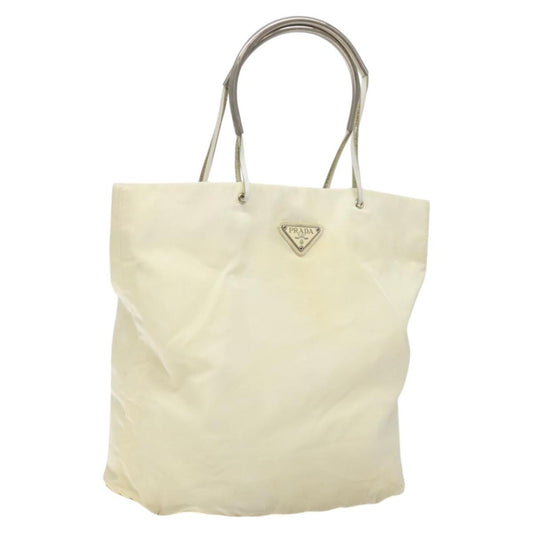 Prada Vintage Tote Tessuto, Ecru, Nylon, Tote Bag
