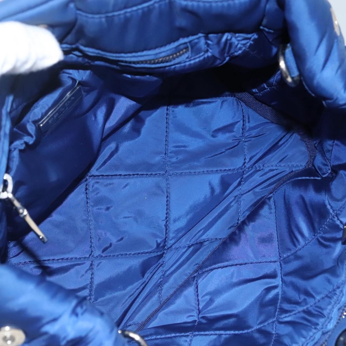 Prada Bomber Tote Tessuto, BLUE, NYLON, Tote bag