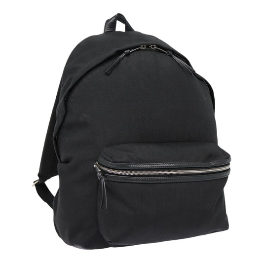 Saint Laurent City Backpack Canvas, BLACK, CANVAS, Backpack