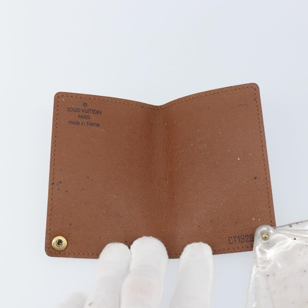 Louis Vuitton Porte Cartes Pression Card Case Monogram Canvas, BROWN, CANVAS, Card Holders