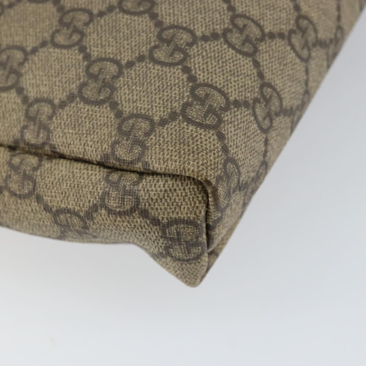 Gucci Flap Messenger GG Coated Canvas, BEIGE, PVC, Shoulder bag