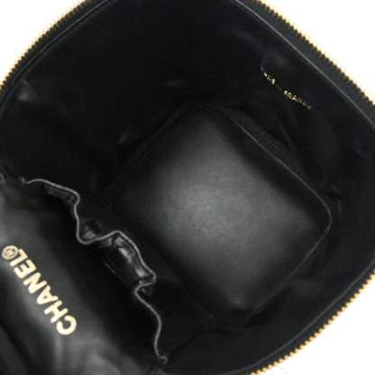 Chanel Vintage Timeless Cosmetic Case Caviar, BLACK, LEATHER, Clutche & pouche