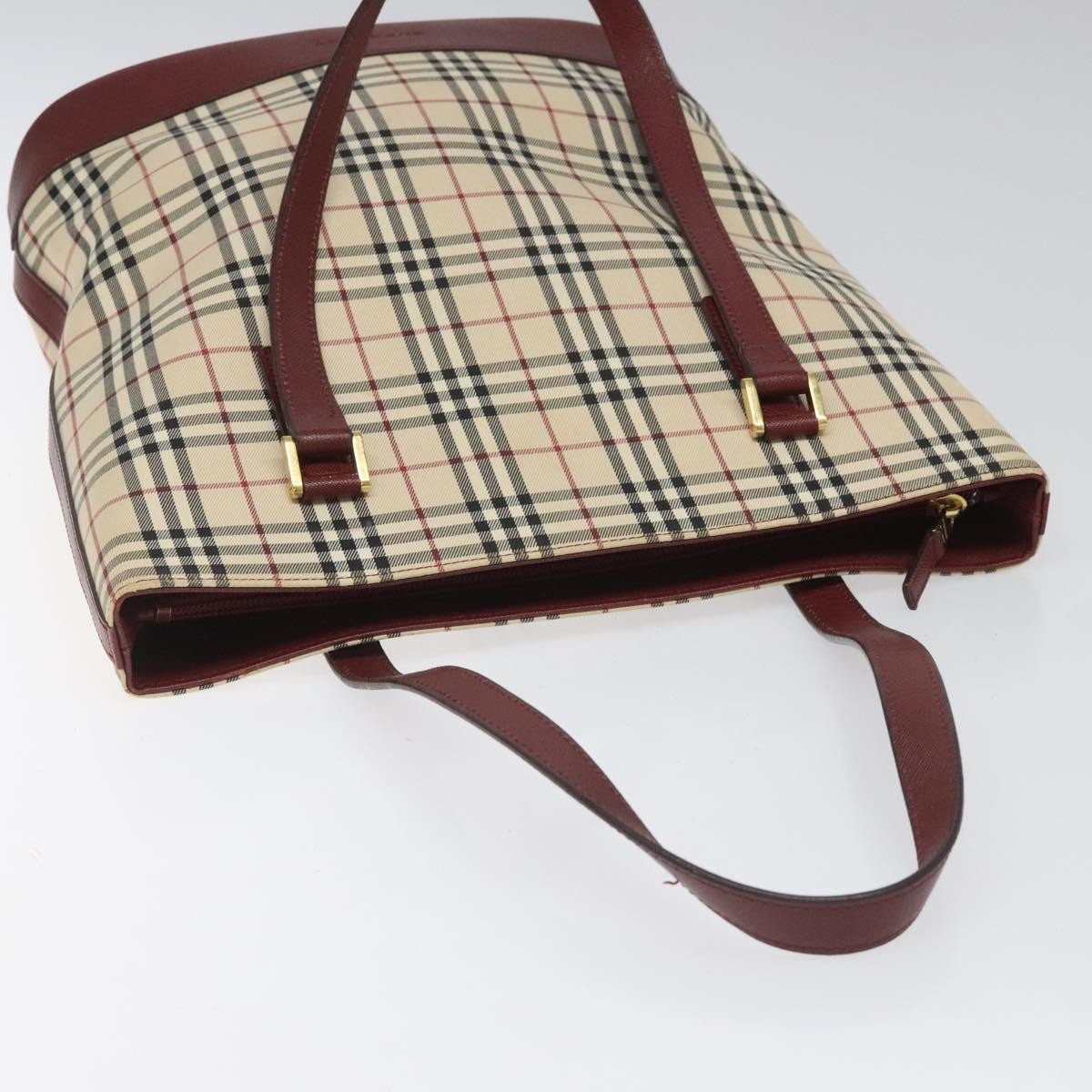 Burberry Nova Check Tote Canvas and Leather, BEIGE, CANVAS, Tote bag