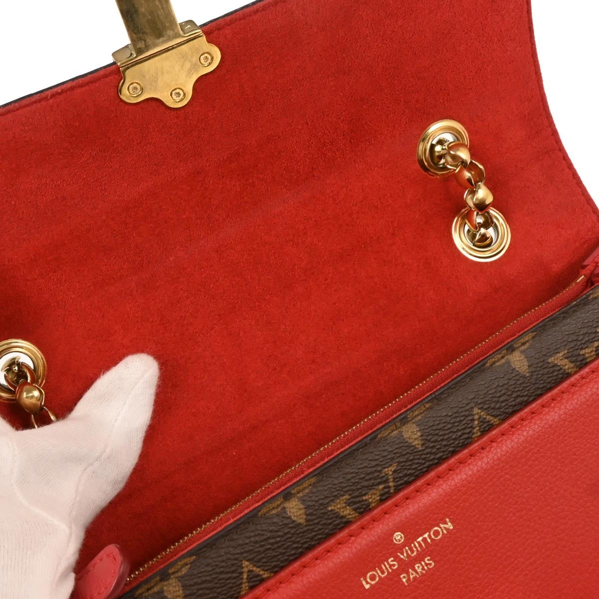 Louis Vuitton Victoire Handbag Monogram Canvas and Leather, BROWN, CANVAS, Shoulder bag