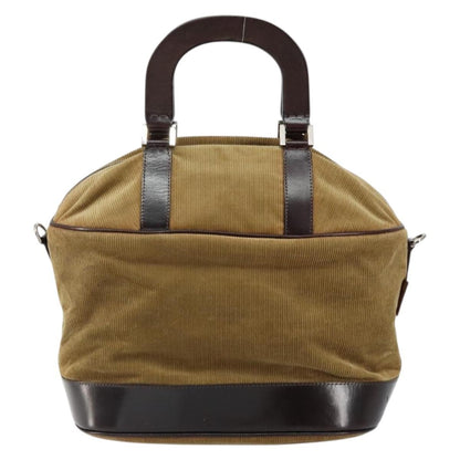 Fendi Vintage Top Handle Bag Velvet, BEIGE, VELVET, Handbag