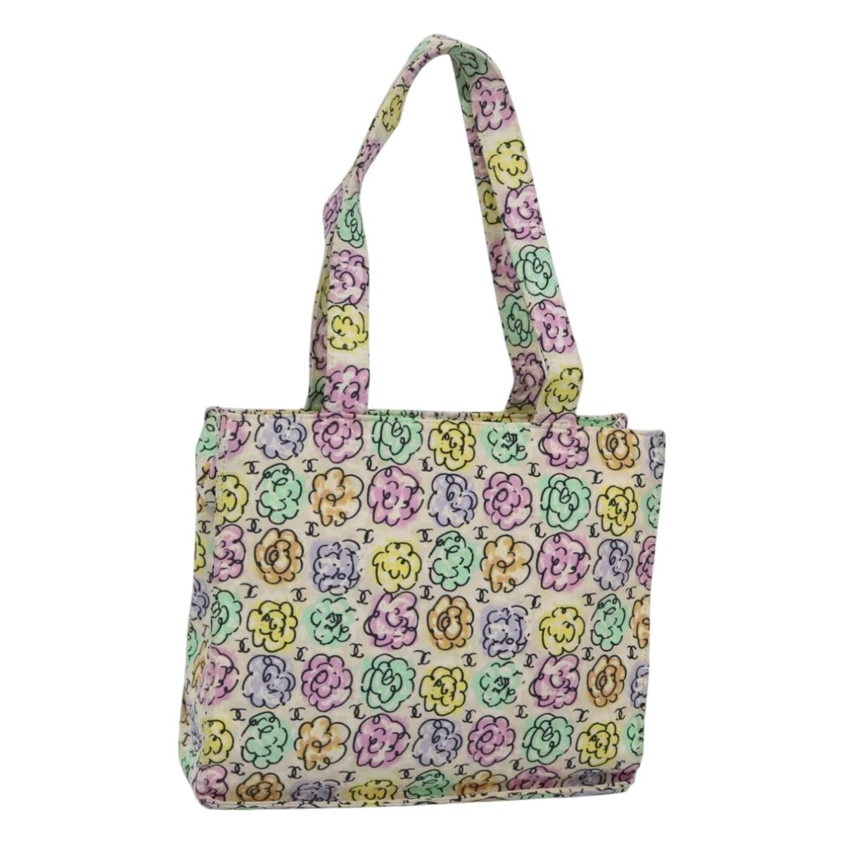 Chanel Vintage Camellia Tote Printed Nylon, MULTICOLOUR, NYLON, Tote bag