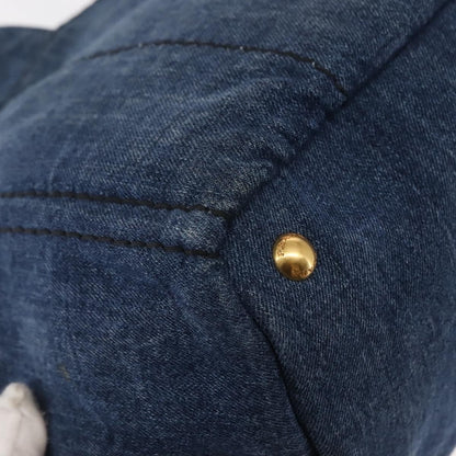 Prada Canapa Convertible Tote Denim, BLUE, DENIM_JEANS, Tote bag